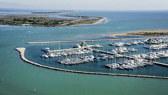 Aereal view of Lignano Sabbiadoro